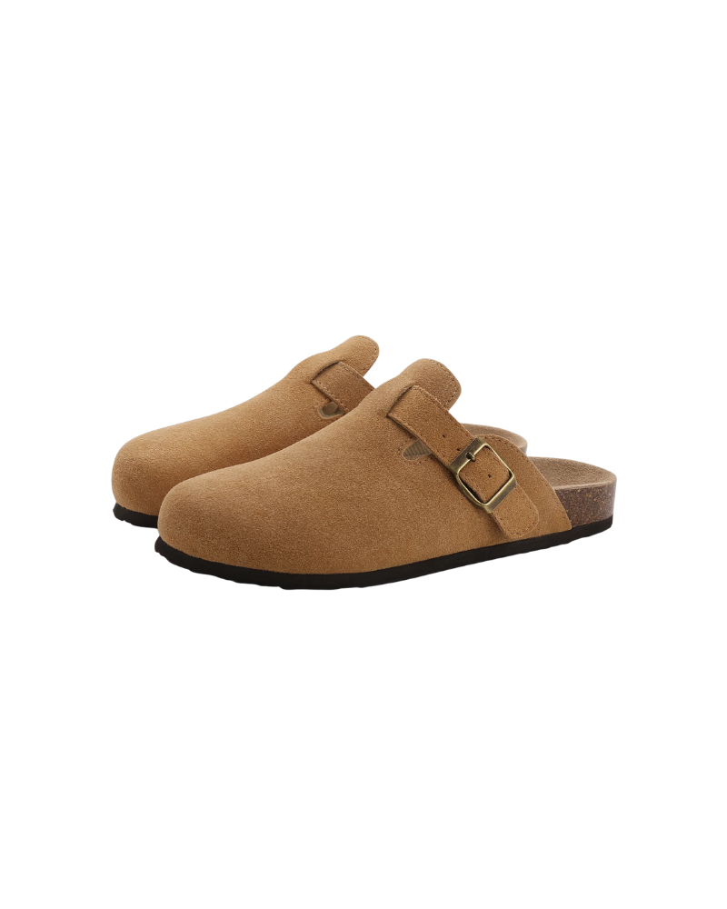 OLD MONEY HERITAGE SUEDE CLOGS