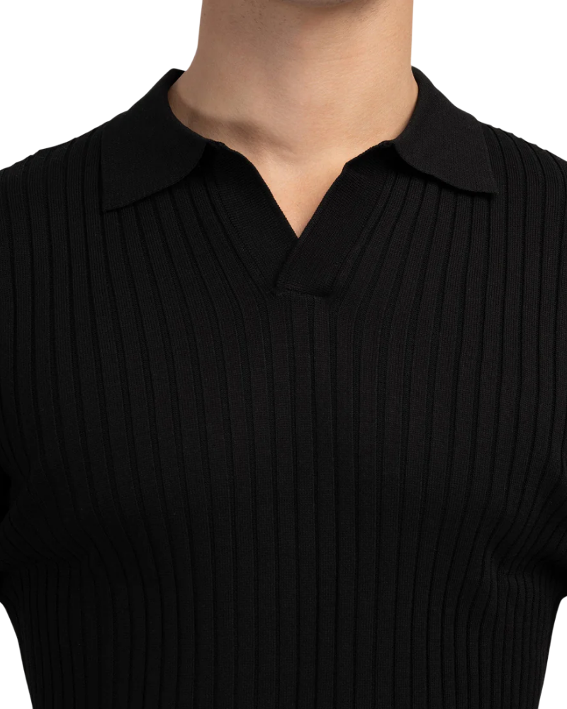 OLD MONEY KNIT COLLAR POLO