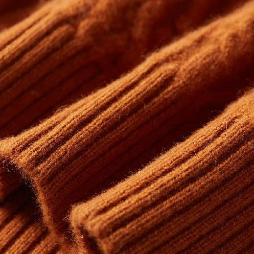 OLD MONEY Merino Wool Knitted Turtleneck Sweater