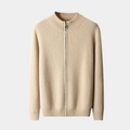 OLD MONEY MERINO WOOL ZIP SWEATER