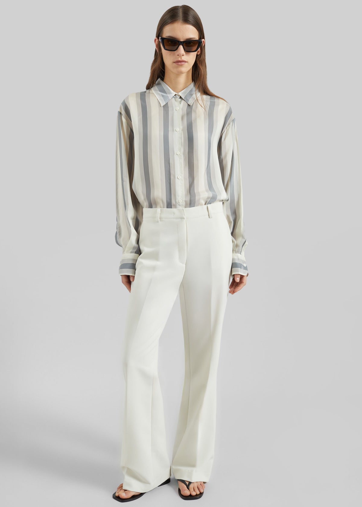 Chesnay Bootcut Pants - Cream