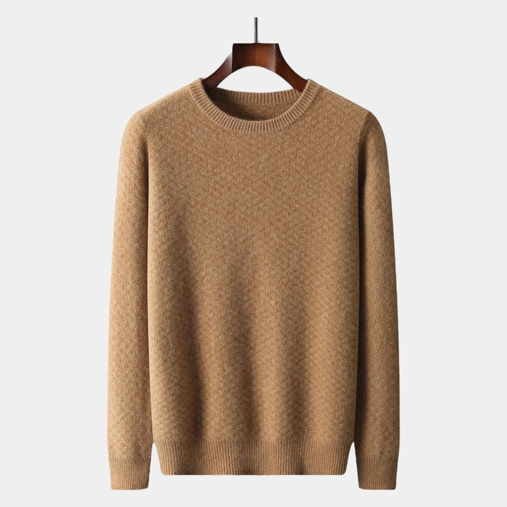 OLD MONEY Merino Wool Checkered Sweater