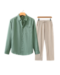 OLD MONEY RIVIERA SET (LONGSLEEVE) - 100% LINEN
