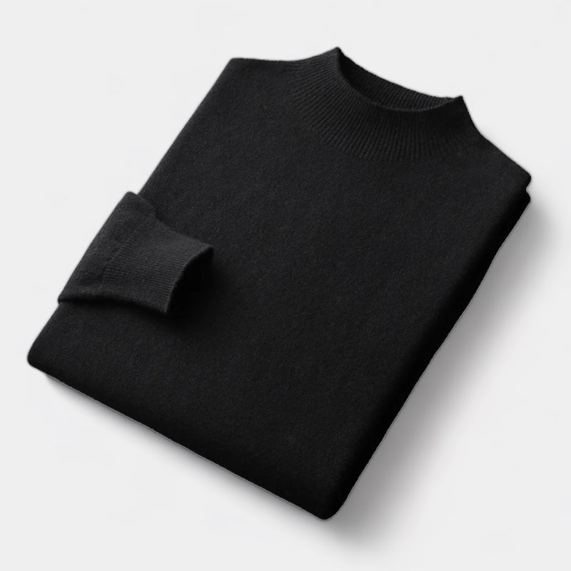 OLD MONEY Merino Wool Half Turtleneck Sweater