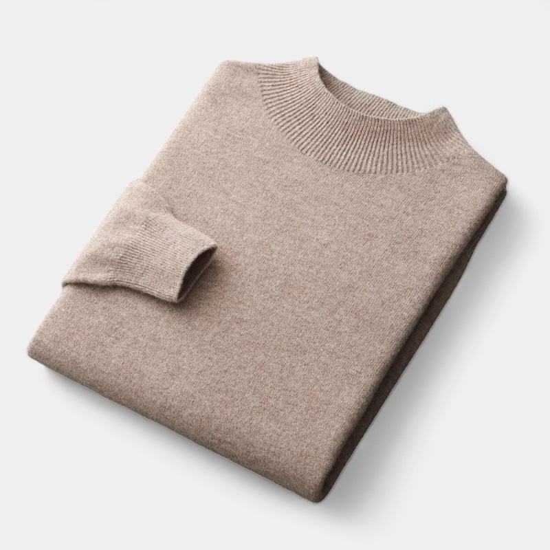 OLD MONEY Merino Wool Half Turtleneck Sweater