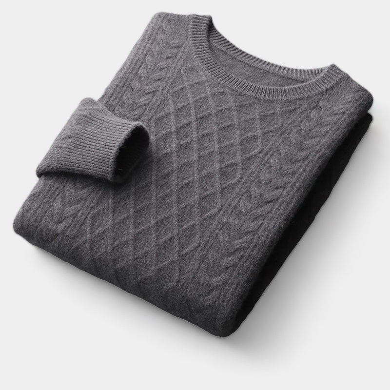 OLD MONEY Merino Wool Jacquard Sweater