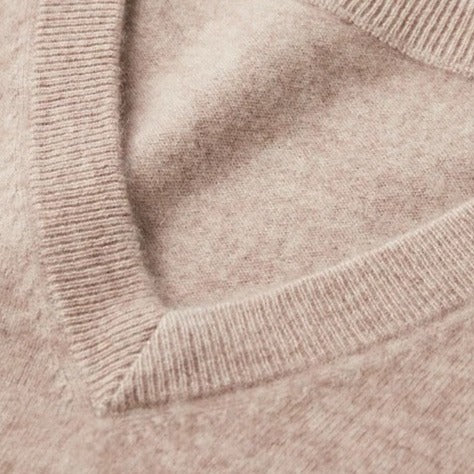 OLD MONEY Merino Wool V-Neck Sweater