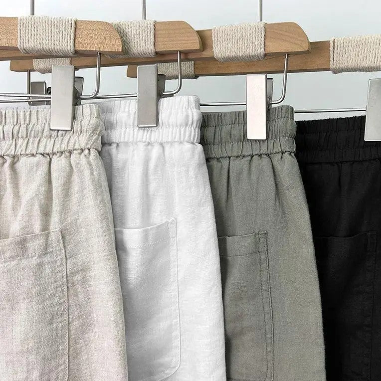 OLD MONEY Straight Fit Linen Pant