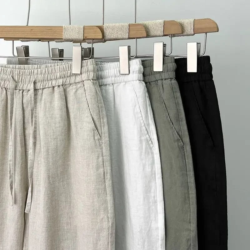 OLD MONEY Straight Fit Linen Pant