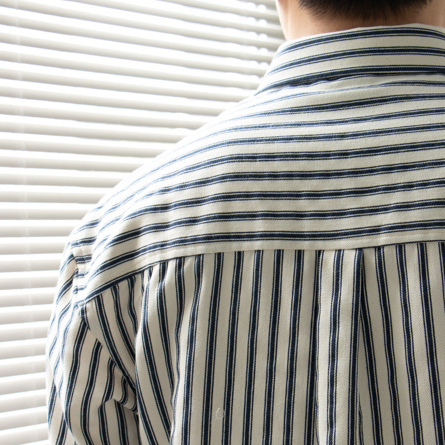 OLD MONEY Striped Long Sleeve Shirt