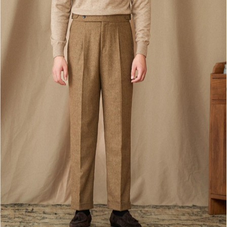 OLD MONEY Pleated Wool Trousers