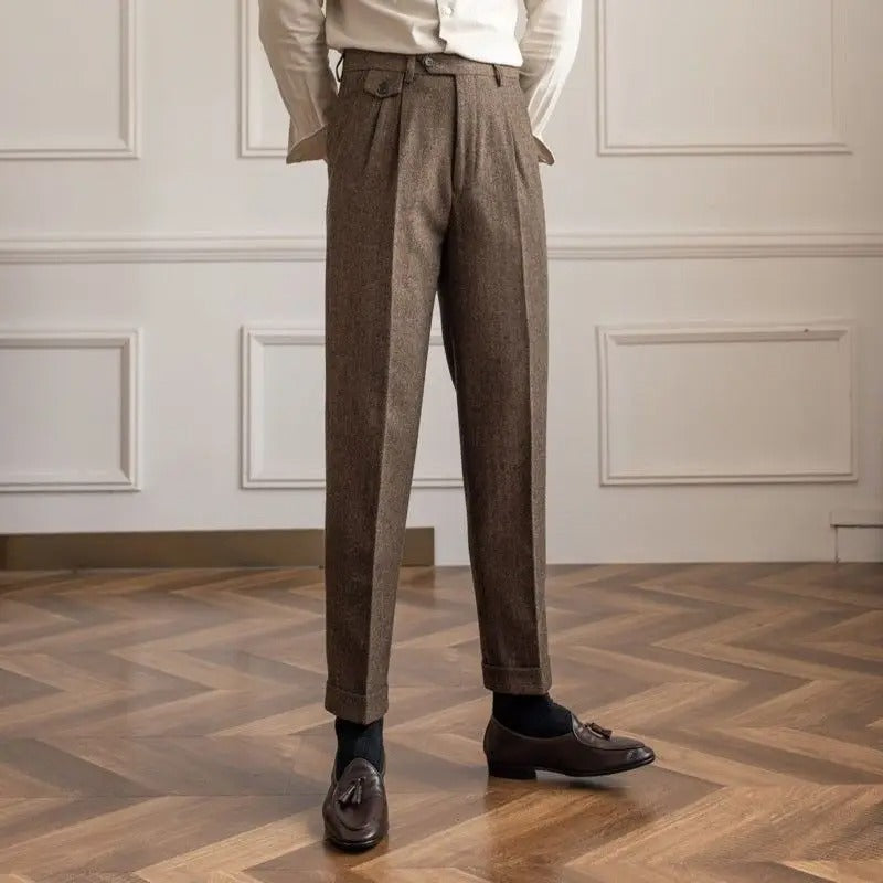 OLD MONEY Wool Straight Pants