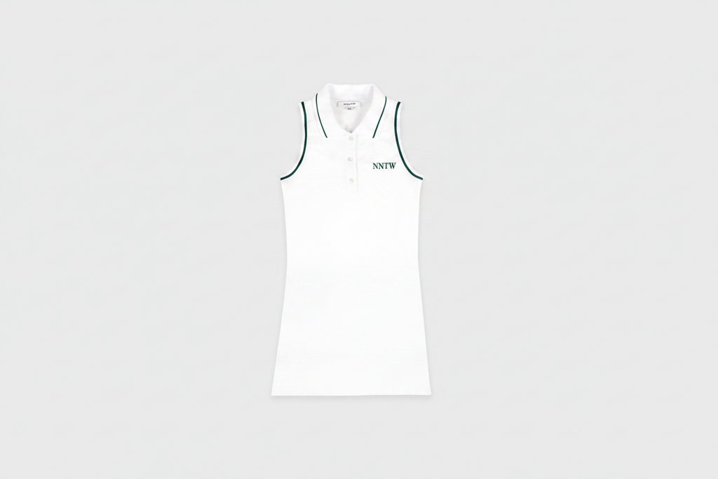Monceau Dress - White/Forest